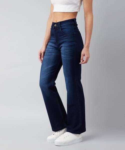 Miss Chase Boot-Leg Women Blue Jeans