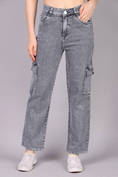 Herway Boyfriend Women Grey Jeans