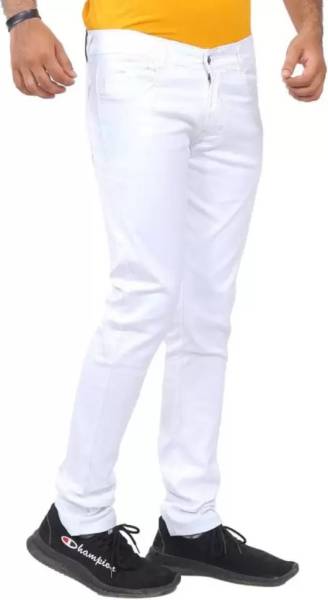 Misony Slim Men White Jeans