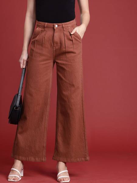 all about you Loose Fit Women Maroon Jeans
