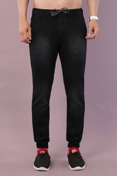 NIVASU Jogger Fit Men Black Jeans