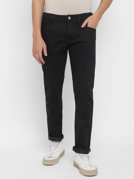 Allen Cooper Regular Men Black Jeans