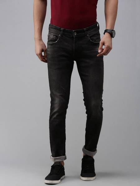 Spykar skinny 2025 men's black jeans