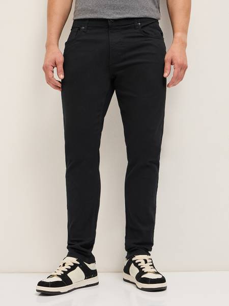 THE BEAR HOUSE Slim Men Black Jeans