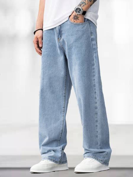 TIDDA Loose Fit Men Light Blue Jeans