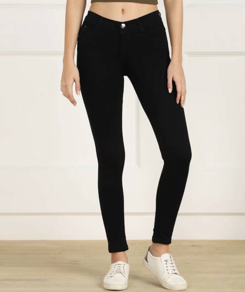 VARDHMAN VENTURES Skinny Women Black Jeans