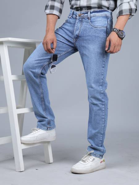 EyeBogler Regular Men Light Blue Jeans