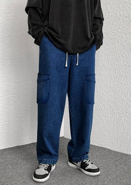 FTX Loose Fit Men Dark Blue Jeans