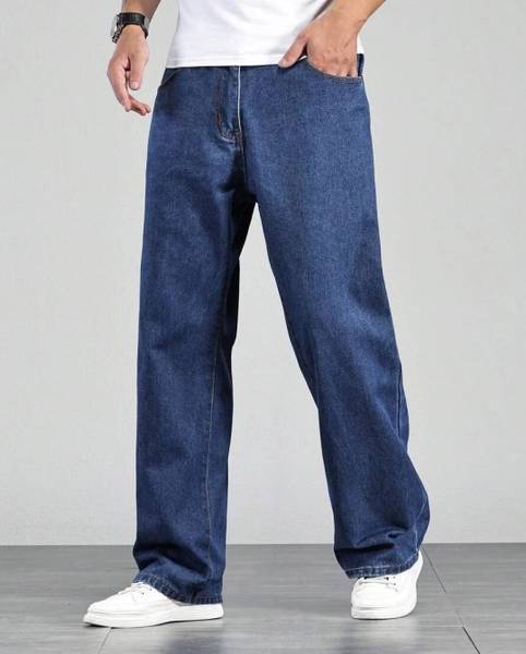 FORWIN Loose Fit Men Dark Blue Jeans