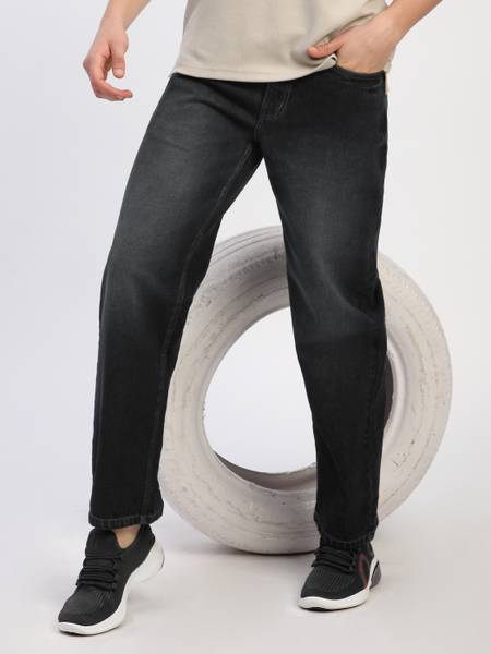 BEYOUNG Relaxed Fit Men Black Jeans