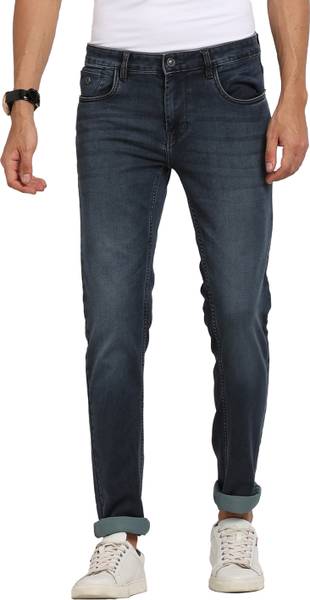 TURTLE Tapered Fit Men Blue Jeans
