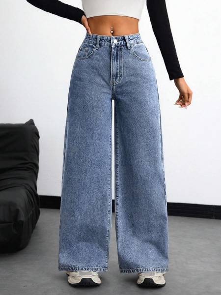 VK Fashion Loose Fit Women Light Blue Jeans