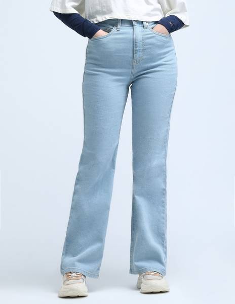 FLYING MACHINE Boot-Leg Women Blue Jeans