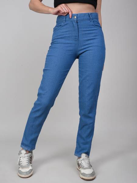 Maniere Creations Boot-Leg Women Light Blue Jeans
