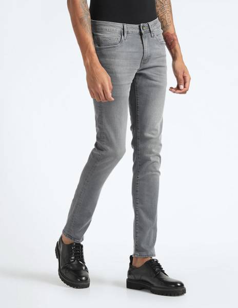 FLYING MACHINE Super Skinny Men Grey Jeans