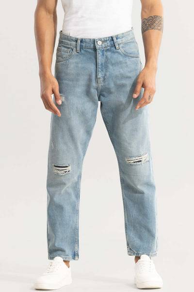 Snitch Relaxed Fit Men Light Blue Jeans