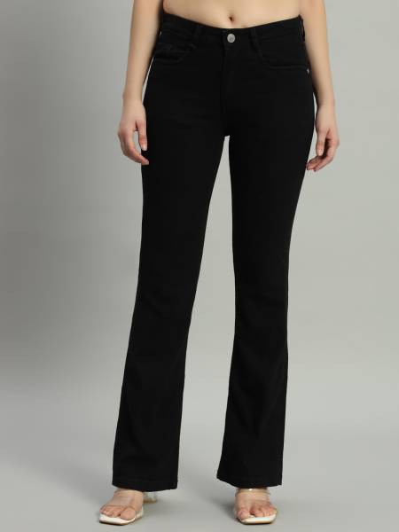 GUTI Boot-Leg Women Black Jeans