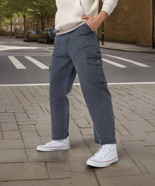 Urbano Fashion Loose Fit Men Grey Jeans
