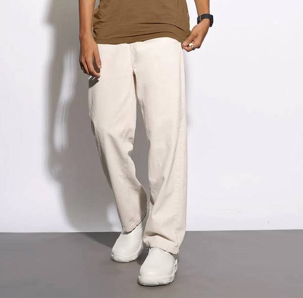 Zaba Denim Relaxed Fit Men White Jeans