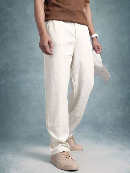 Roadster Straight Fit Men White Jeans