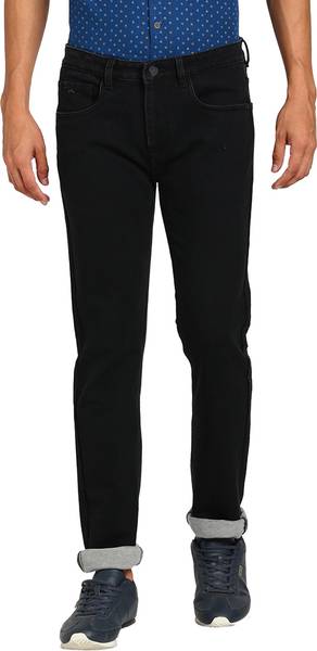 TURTLE Tapered Fit Men Black Jeans