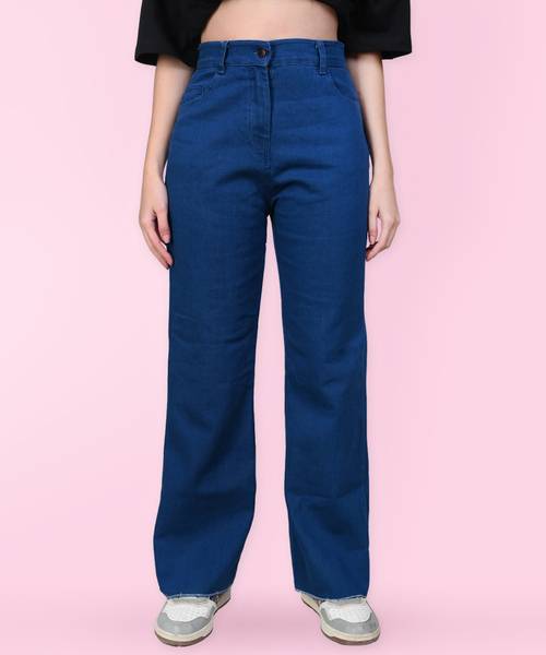 NEUNK Flared Women Blue Jeans