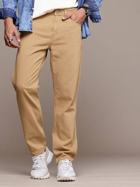 Roadster Relaxed Fit Men Brown Jeans