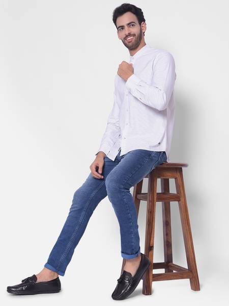 CRIMSOUNE CLUB Slim Men Blue Jeans Price History