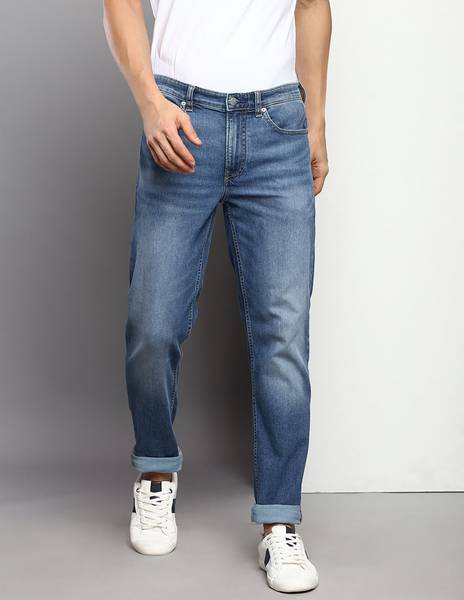 Calvin Klein Jeans Tapered Fit Men Blue Jeans