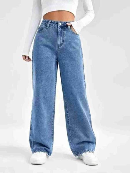 QUALISH Flared Women Light Blue Jeans