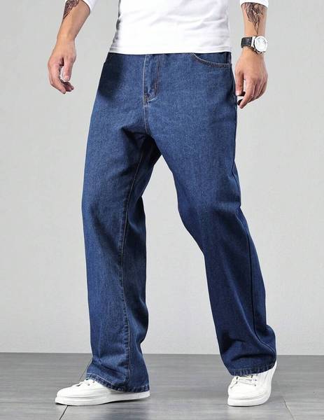 DENIM LOOK Loose Fit Men Dark Blue Jeans