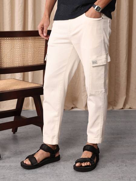 Mr Bowerbird Tapered Fit Men White Jeans
