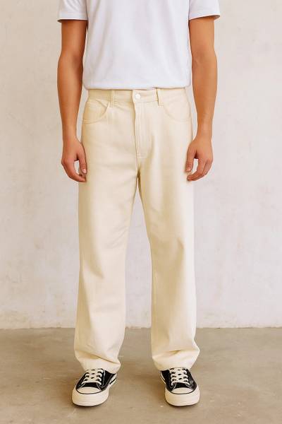 RileyRush Straight Fit Men Beige Jeans