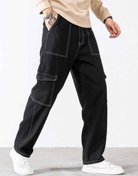 JAAR FASHION Loose Fit Men Black Jeans