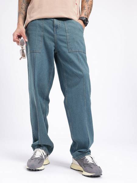 Glitchez Relaxed Fit Men Blue Jeans