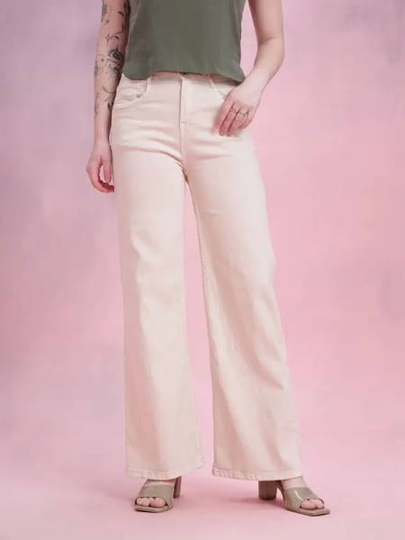 METRONAUT Loose Fit Women Beige Jeans