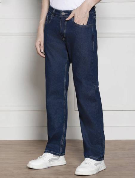 LOTHRIC Straight Fit Men Dark Blue Jeans