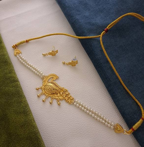 LJJEWELLER Alloy Gold-plated Gold, Green Jewellery Set