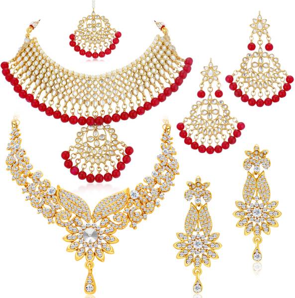 Sukkhi Alloy Gold-plated Multicolor Jewellery Set