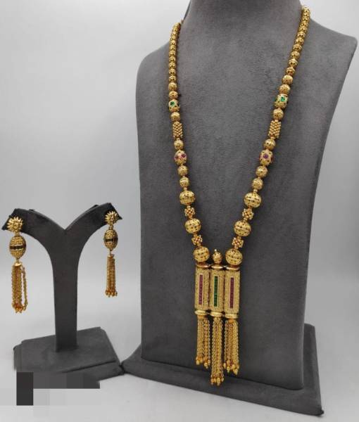 pragati collection Metal Gold-plated Gold Jewellery Set