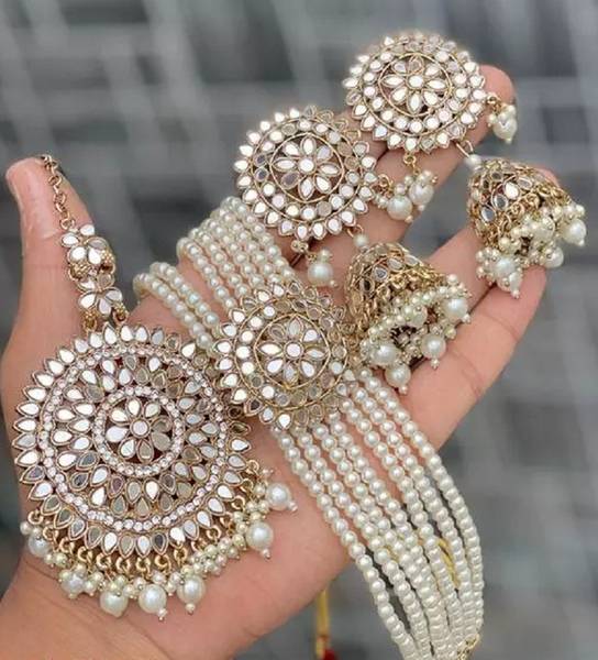 White metal jewellery set on sale