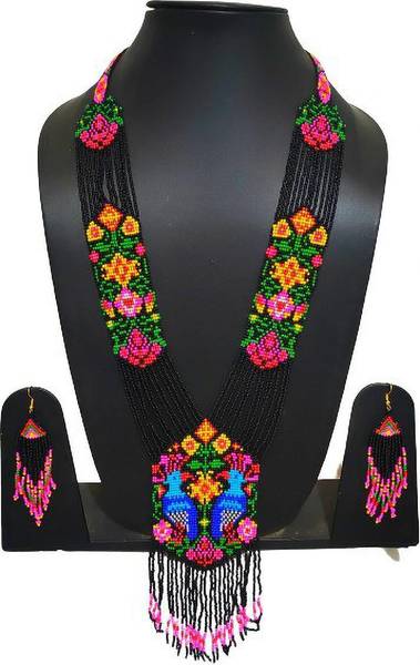 CRAFT XPORT Glass Silver Multicolor Jewellery Set