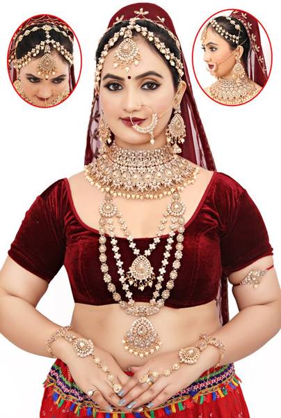 SHIVSHAKTI Alloy Gold-plated Gold Jewellery Set