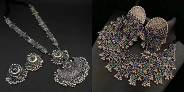 Samridhi DC Alloy Silver Silver Jewellery Set