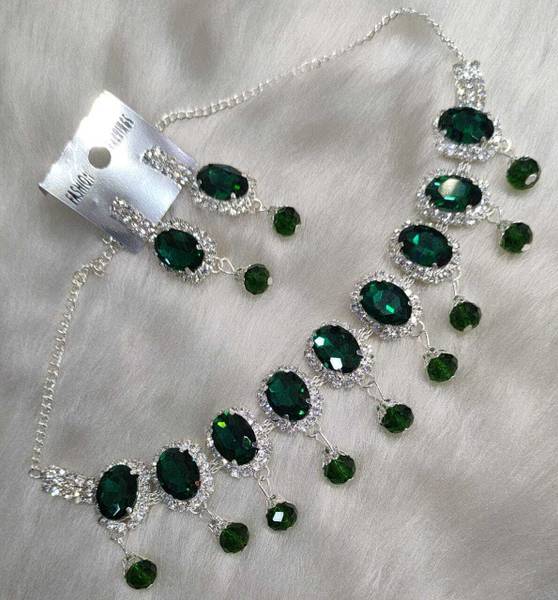 MEGAN Alloy Green Jewellery Set