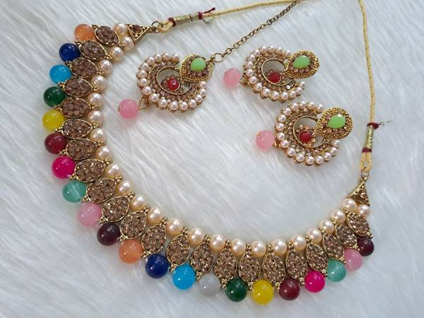 Yanshika Alloy Gold-plated Multicolor Jewellery Set