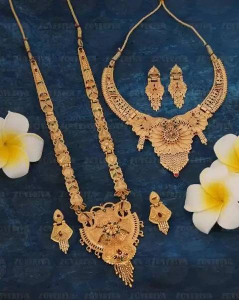 Dharma Brass, Alloy Gold-plated Gold Jewellery Set