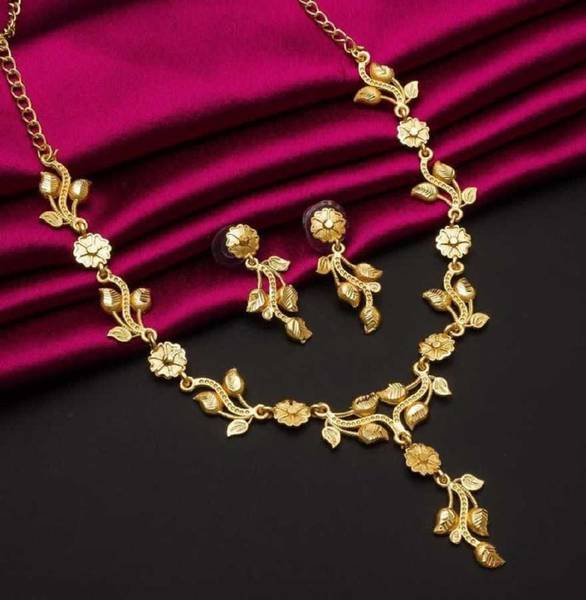jizshou Alloy Gold Jewellery Set