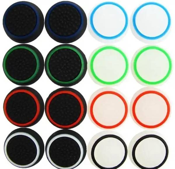 Ezliving 8pair/16pcs Multicolor Silicone Joy Stick Thumb Gripper for Gaming Purpose Joystick