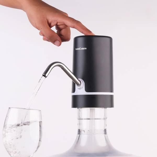 InstaCuppa Automatic Water Dispenser for 20 Liter Cans, USB Rechargeable Pump, LED Display Bottom Loading Water Dispenser